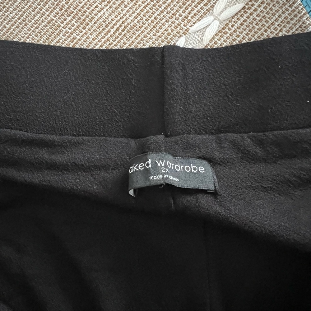 Naked wardrobe wide leg lounge pants ladies size 2X black - Picture 7 of 10